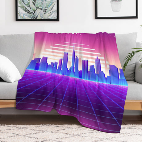 Synthwave Throw Blanket