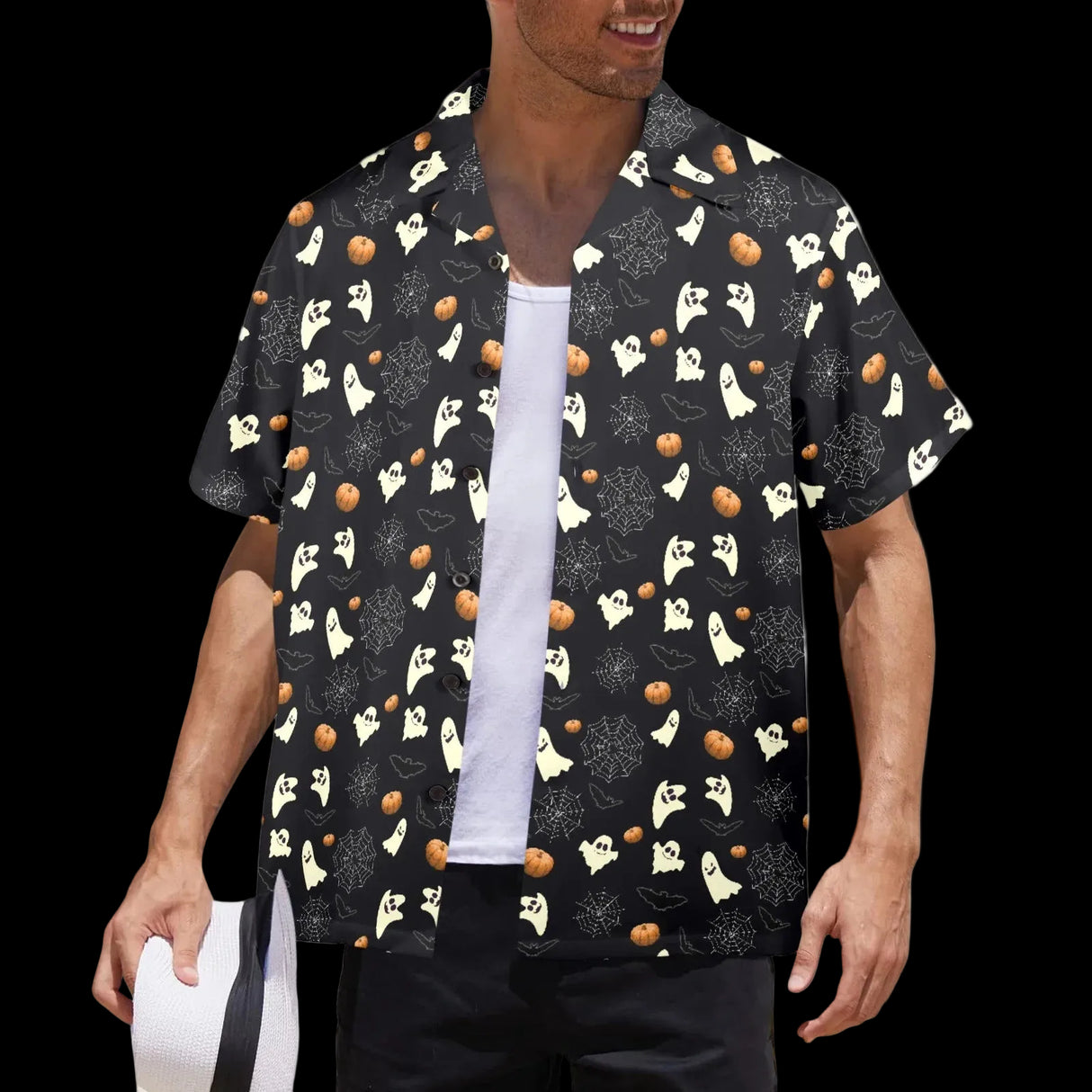 Ghost Halloween Hawaiian Shirt - Spooky Vacation Button-Up