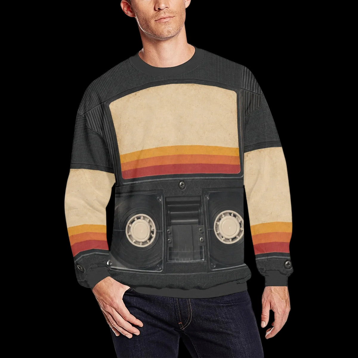 Retro VHS Cassette Tape Costume Sweater