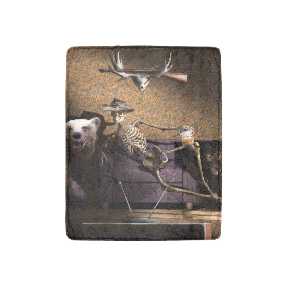 Cowboy Skeleton Throw Blanket