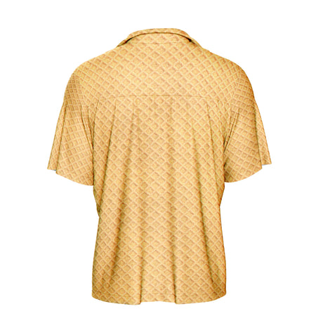 Waffle Pattern Hawaiian Shirt | Button Up Down Shirt