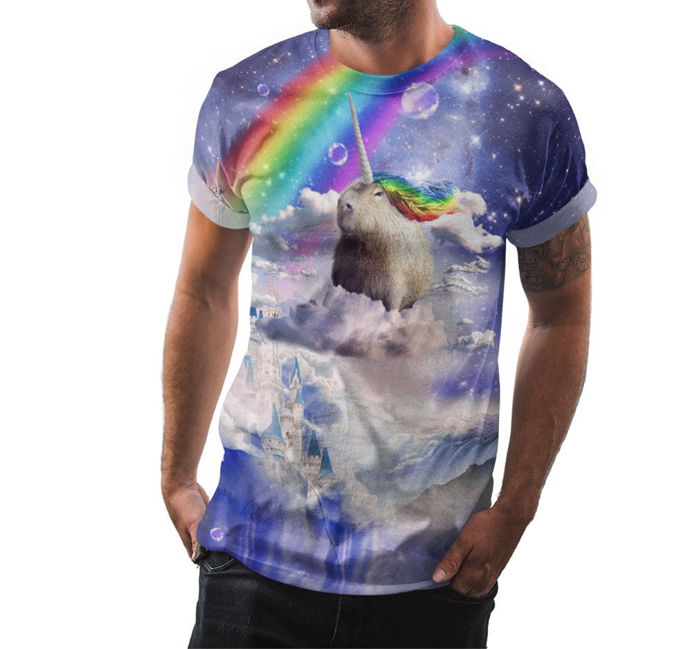 Capybara Unicorn Shirt | AOP 3D Tee Shirts - Random Galaxy Official