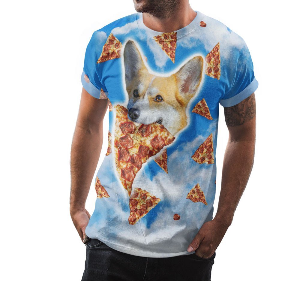 Corgi Pizza Clouds Shirt | AOP 3D Tee Shirts - Random Galaxy Official