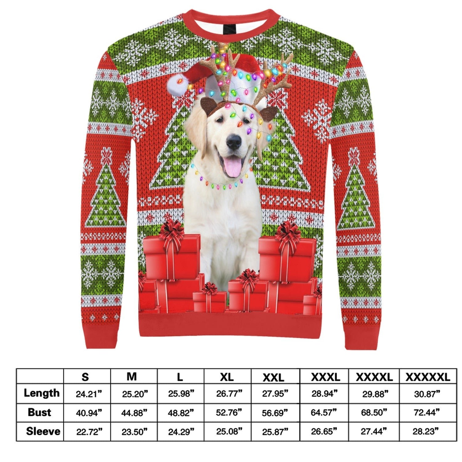 Golden Retriever Ugly Christmas Sweater - Random Galaxy