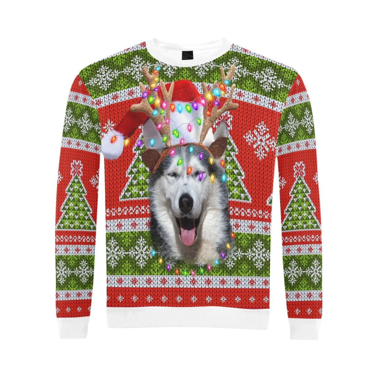 Husky Ugly Christmas Sweater - Random Galaxy