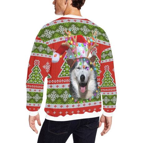 Husky Ugly Christmas Sweater - Random Galaxy