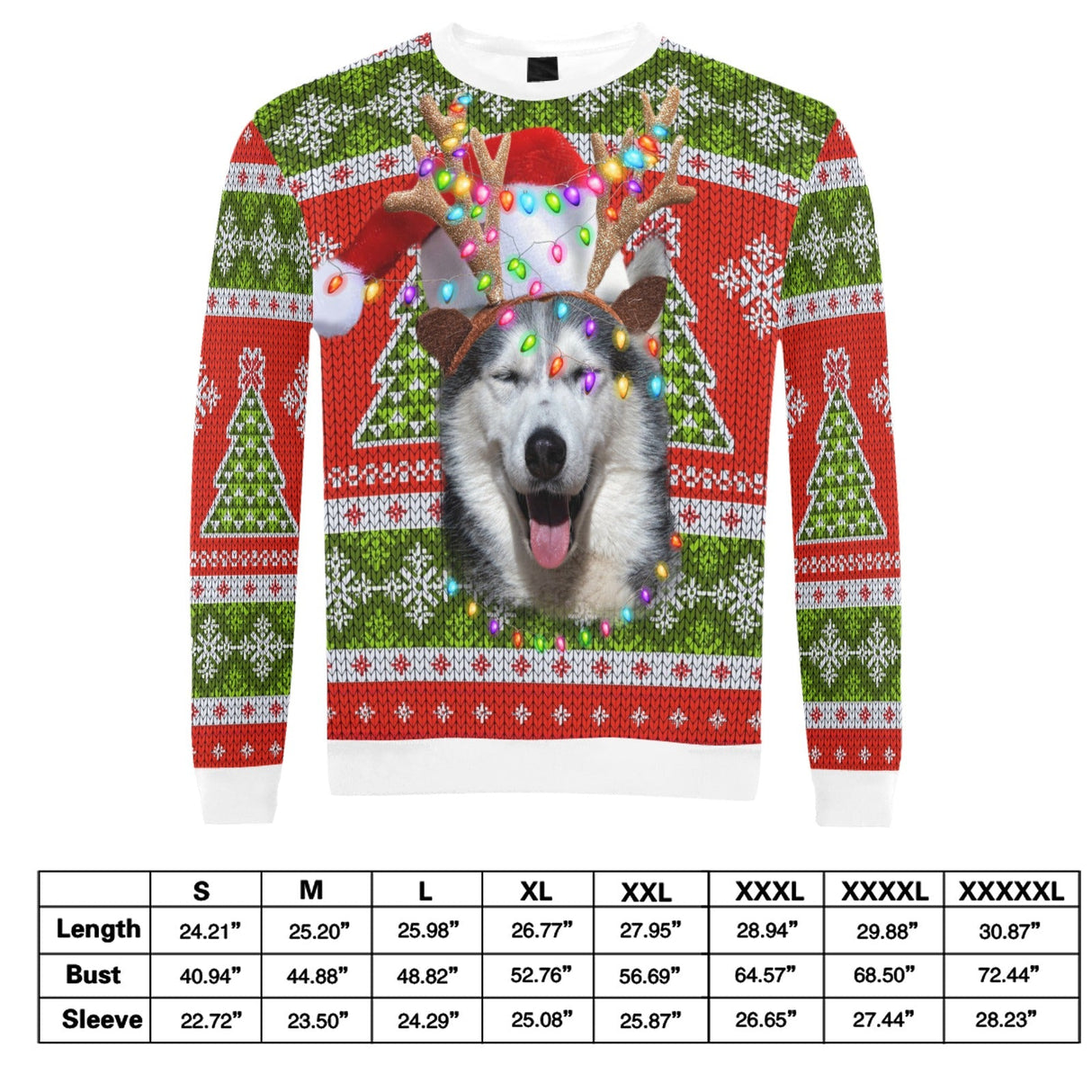 Husky Ugly Christmas Sweater - Random Galaxy