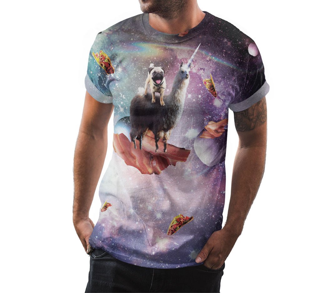 Pug Riding Llama Shirt - Random Galaxy Official