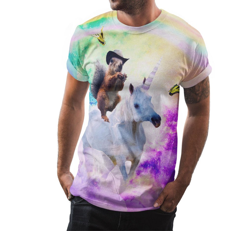 Squirrel Riding Unicorn Shirt - Random Galaxy Official