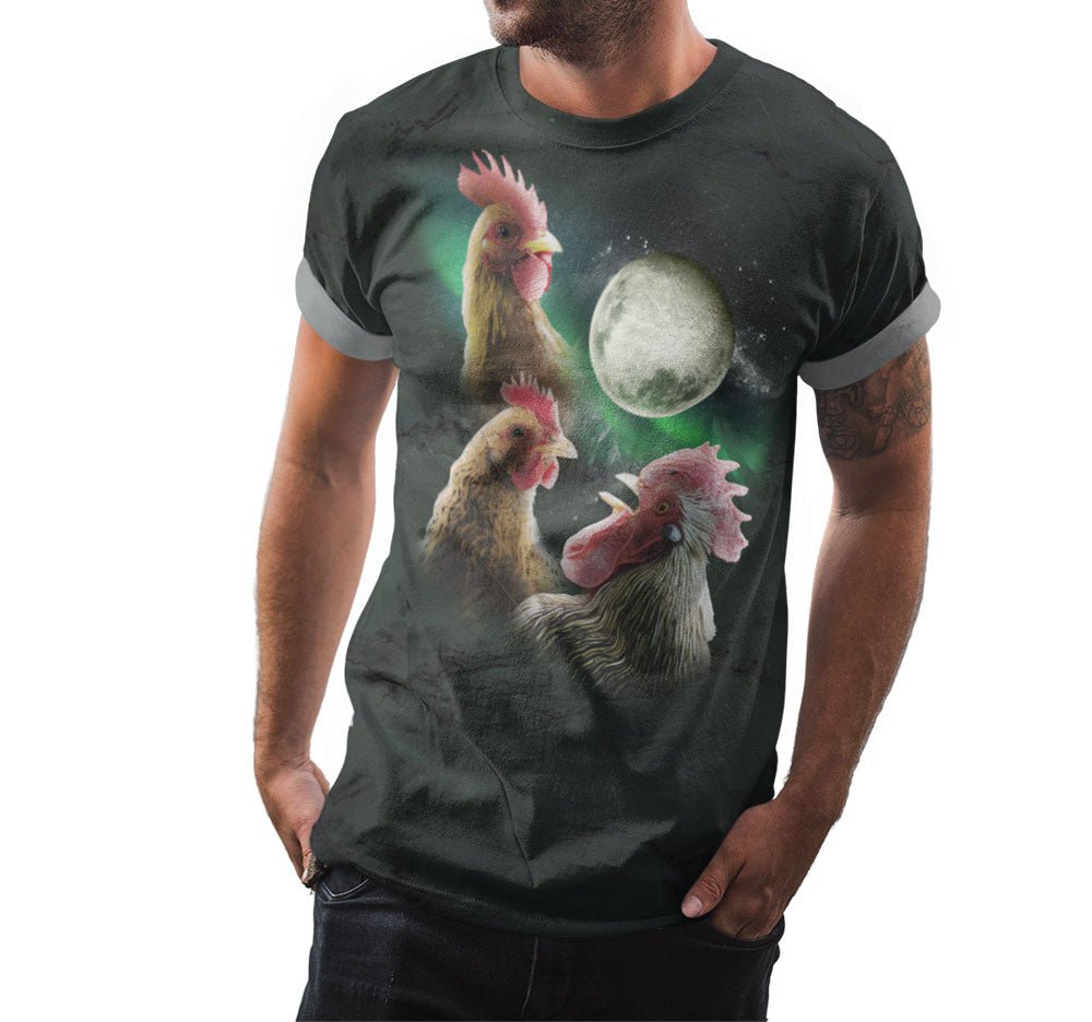 Three Chicken Moon Shirt - Random Galaxy Official