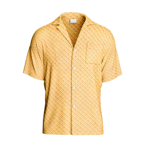 Waffle Pattern Hawaiian Shirt | Button Up Down Shirt - Random Galaxy