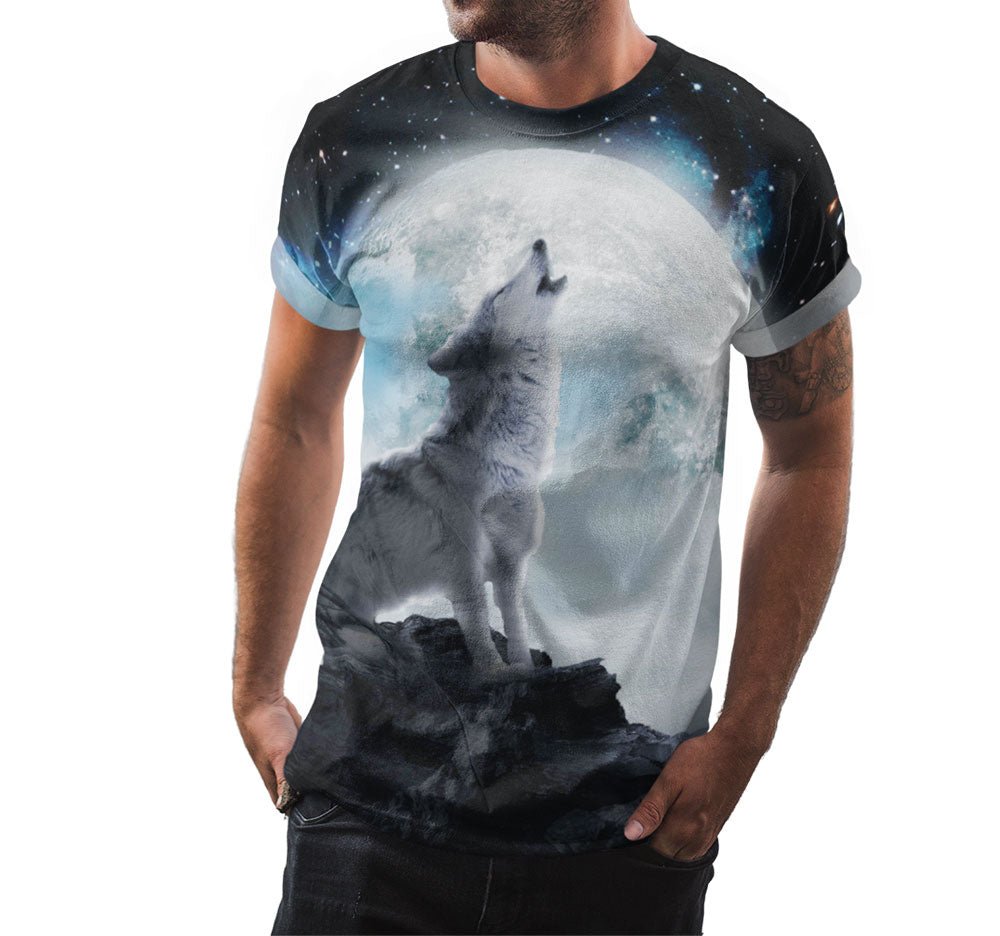 Wolf Howling At Moon Shirt - Random Galaxy Official