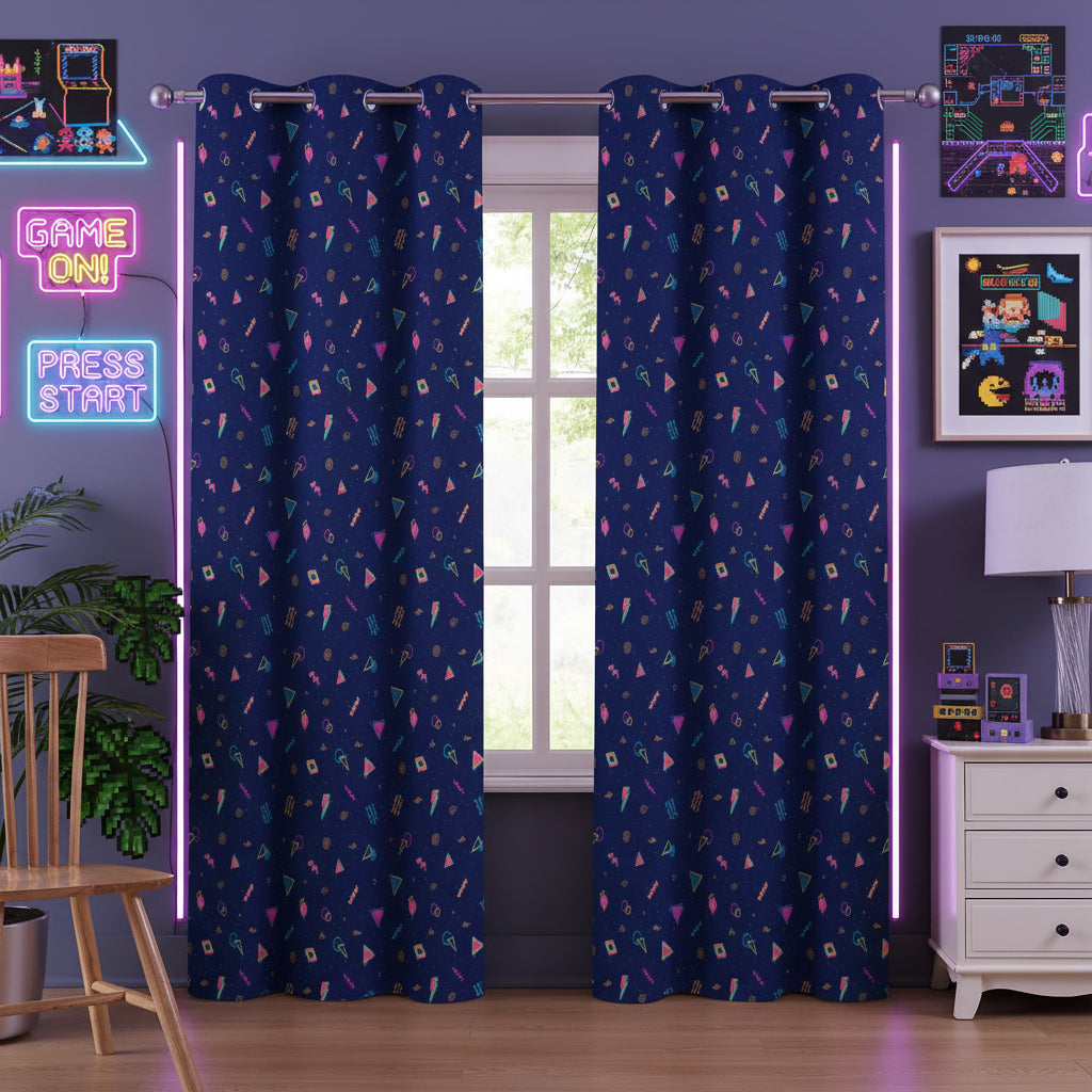Weird Bedroom collection featuring pizza bedding, cloud curtains, neon decor, and a space guinea pig