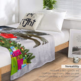 Dinosaur Santa Christmas Throw Blanket