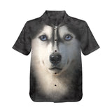 Siberian Husky Face Hawaiian Shirt