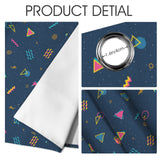 Retro 80s Curtains – Neon Geometric Grommet Set, 52 x 84 in