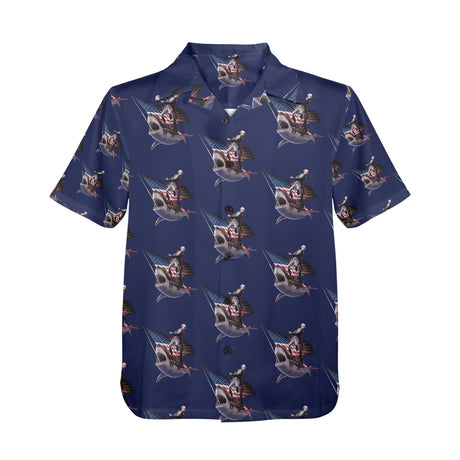George Washington Riding Shark Hawaiian Shirt
