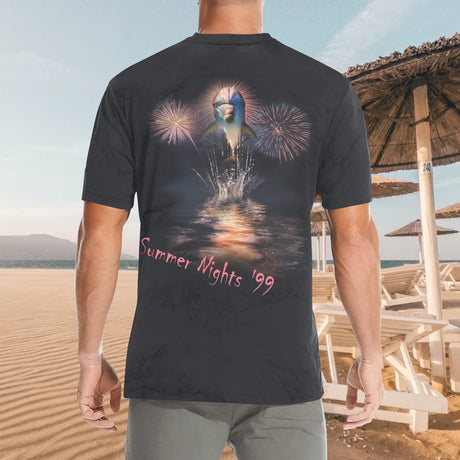Night Dolphin AOP Shirt | 90's 2000's Retro Dolphins T-Shirt