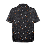 Black Cat Halloween Hawaiian Shirt | Button Up Down Shirt