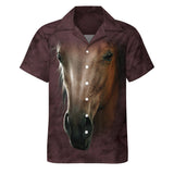 Horse Face Hawaiian Shirt | Button Up Down Shirt