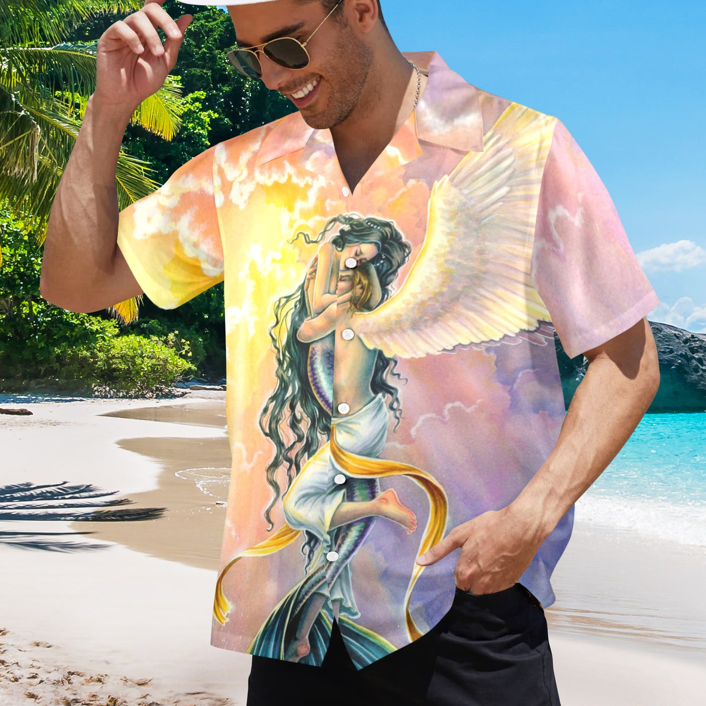 Selina Fenech Mermaid Angel Hawaiian Shirt