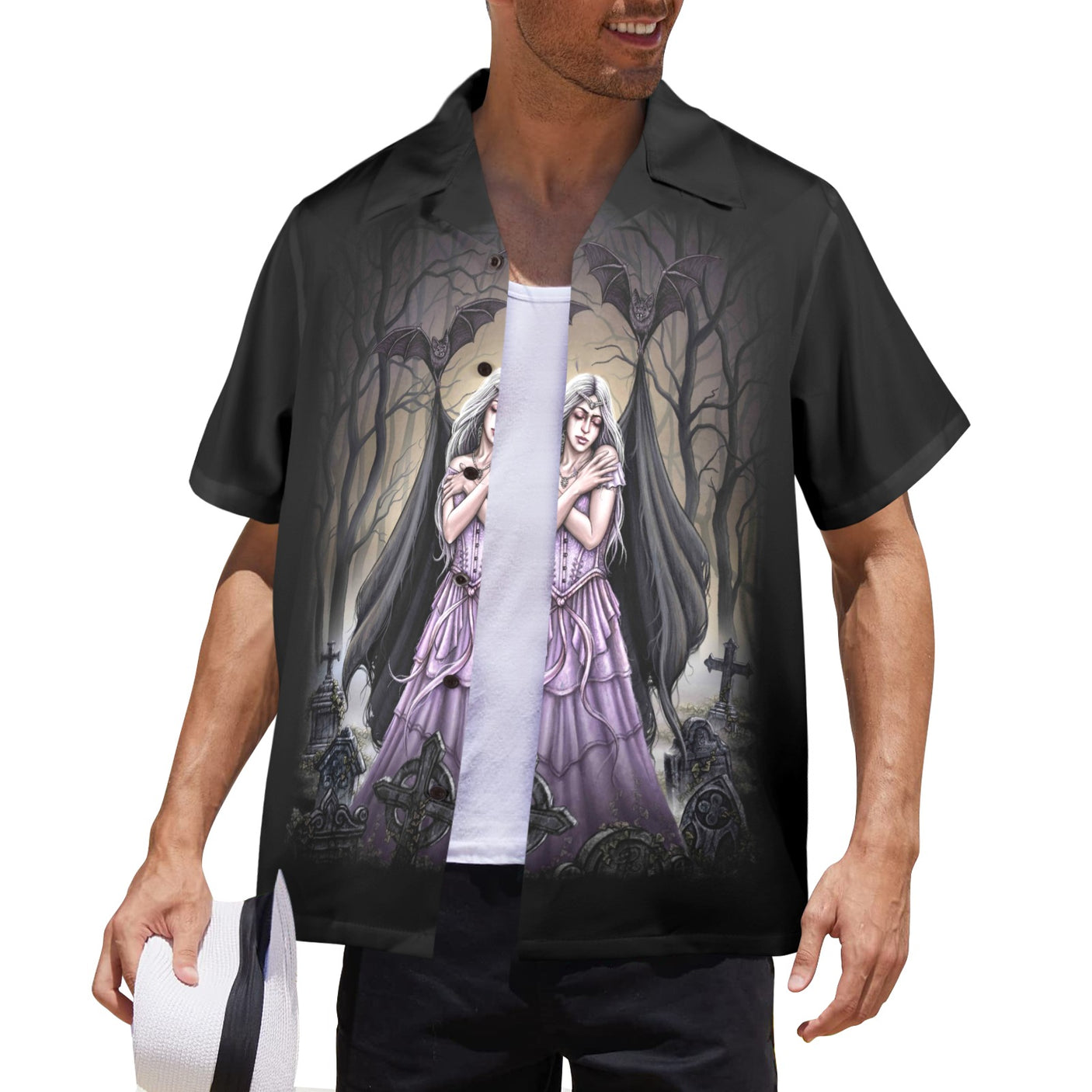 Nights Embrace, Sarah Richter Art Hawaiian Shirt