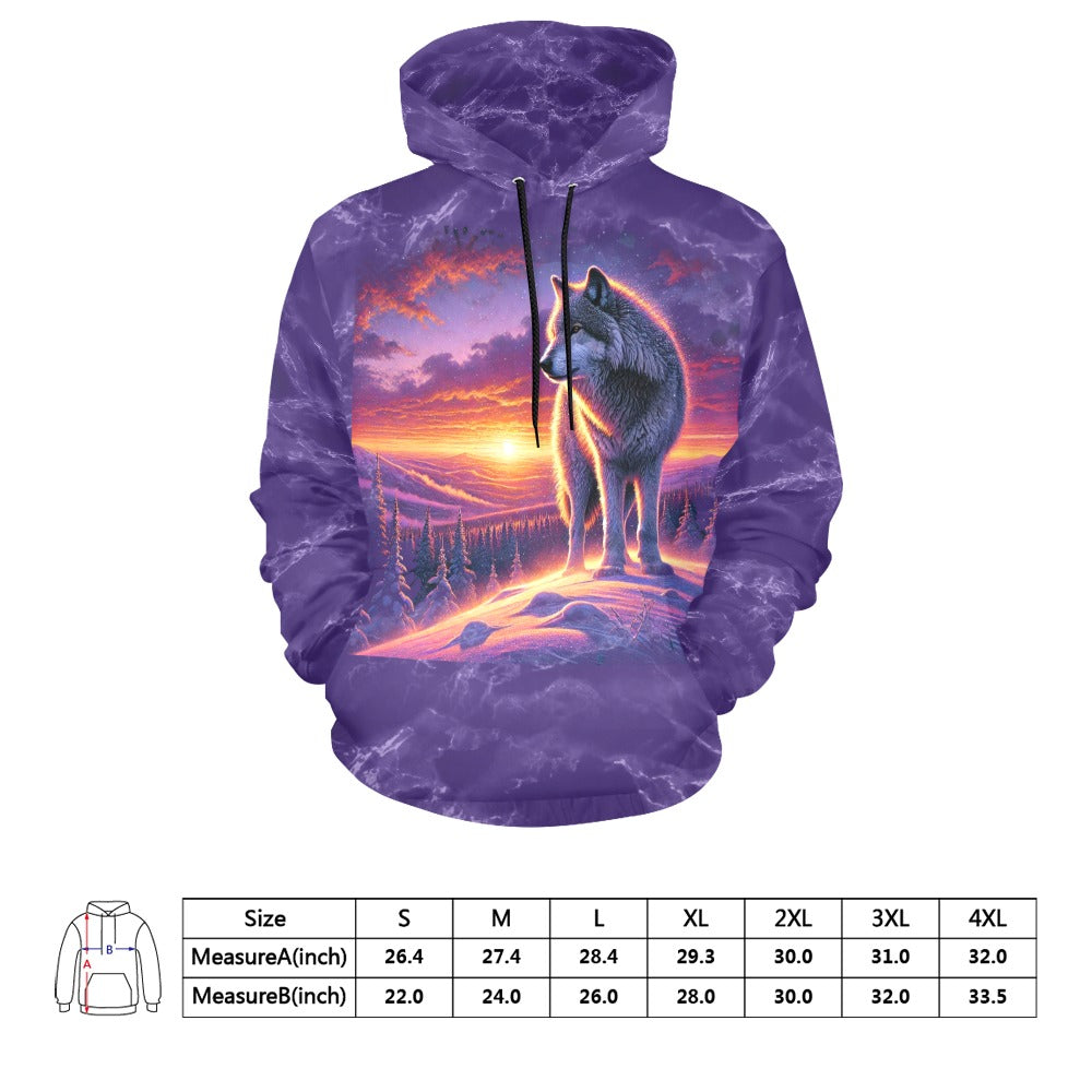 Valley Sunset Wolf Hoodie