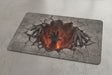 Fiery hell pit opening through cracked pavement with demonic claws on doormats, product view 2