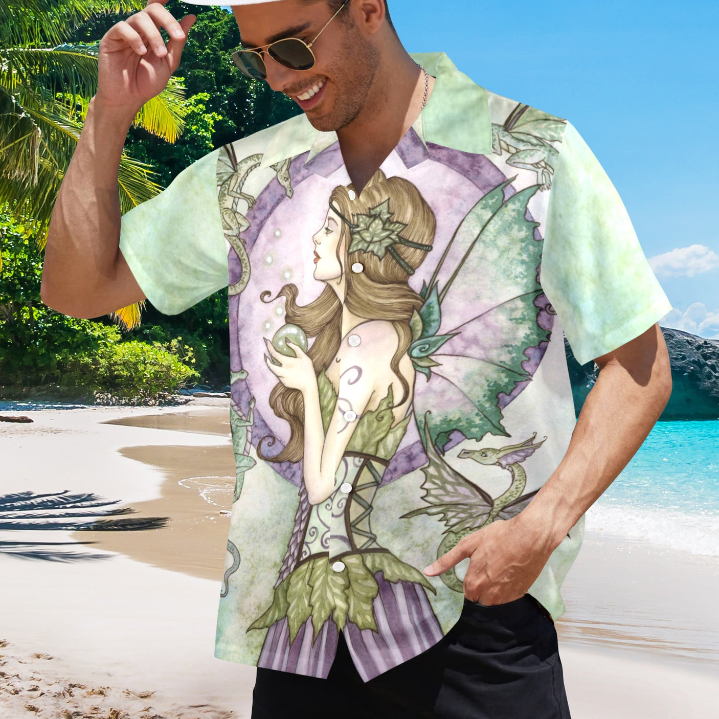 Amy Brown 'Dragon Spell' Hawaiian Shirt