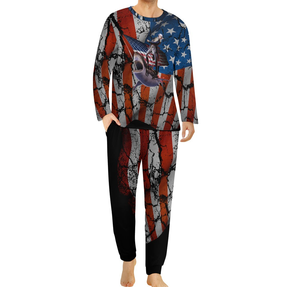 4th of July Pajamas | George Washington Riding Shark – Random Galaxy