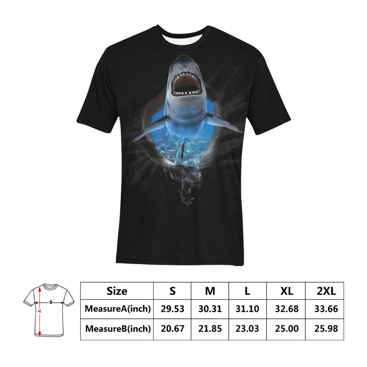 3D Shark Bite Shirt