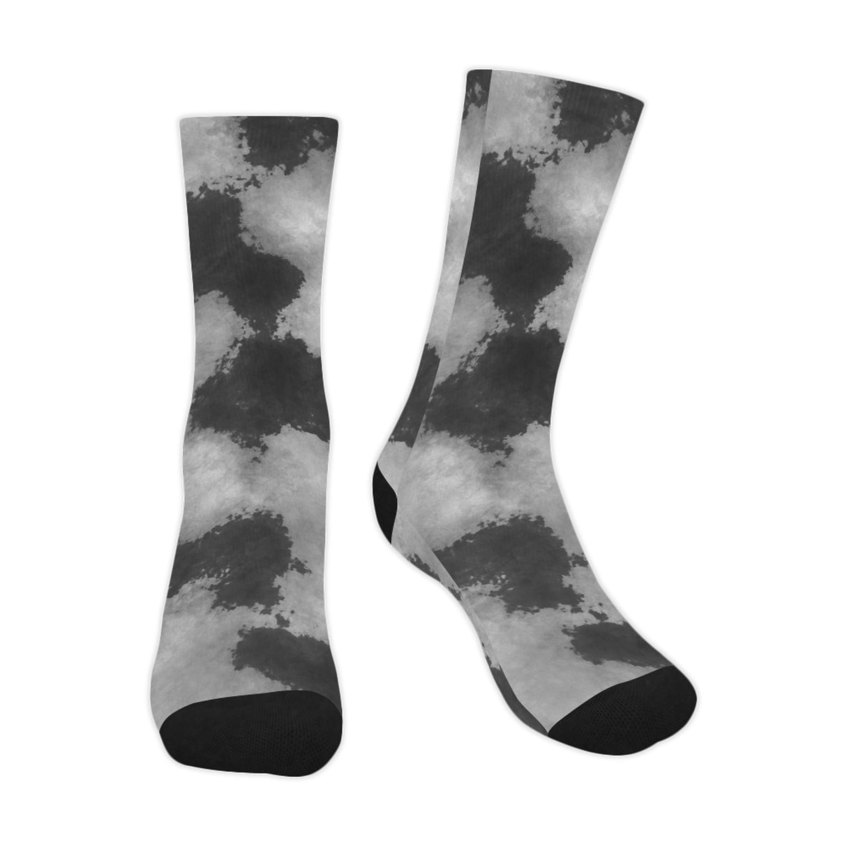 Black and White Tie Dye Socks