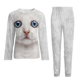 White Kitten Face Pajamas