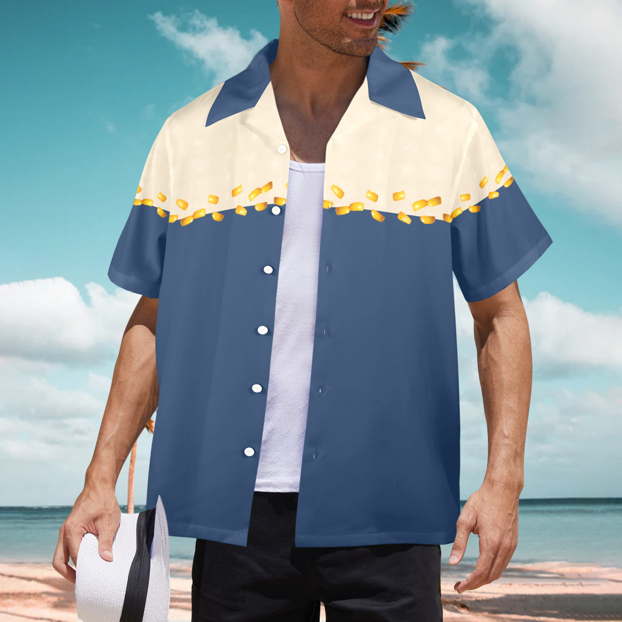 Corn Cob Hawaiian Shirt - Funny Farm Food Button-Up