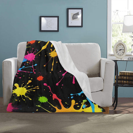 Paint Splatter Throw Blanket