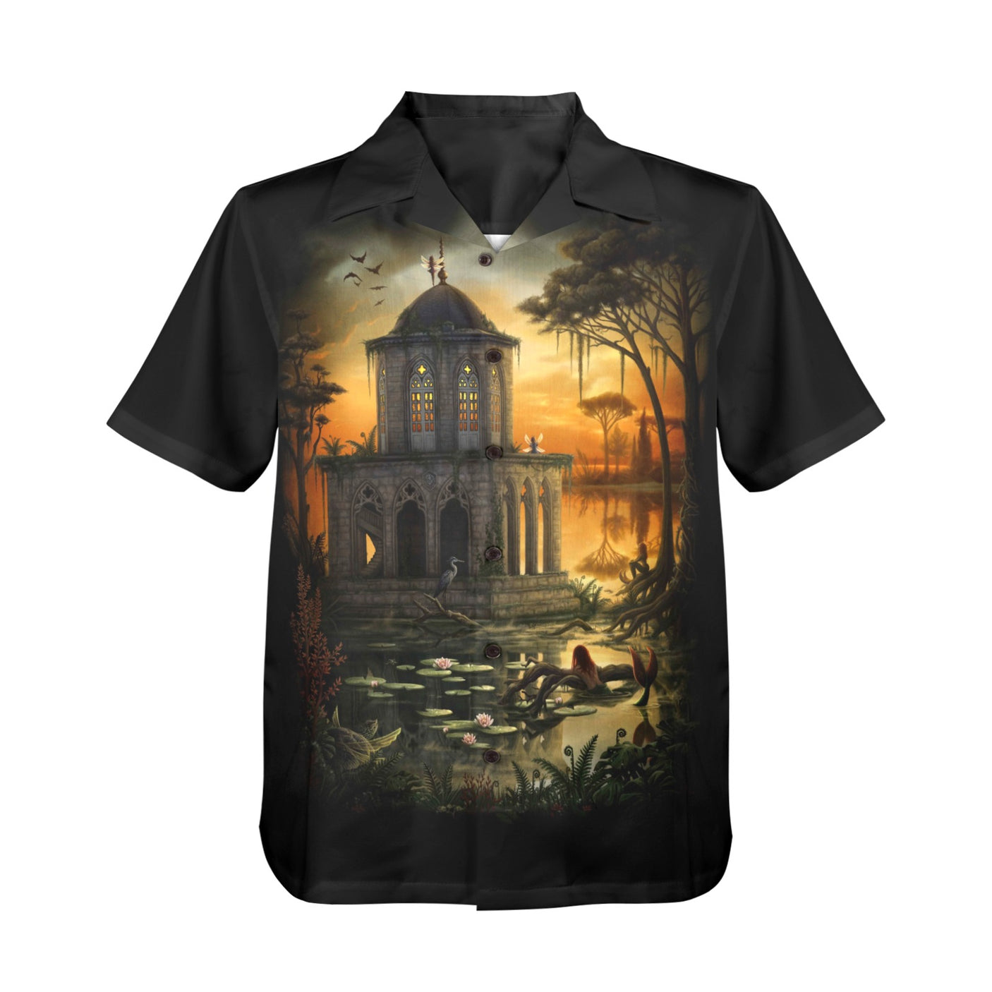 The Gothic Library, Sarah Richter Art Hawaiian Shirt