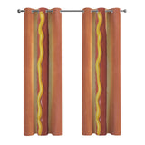 Giant Hot Dog Curtains – Funny Food Grommet Set, 52 x 84 in