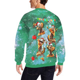 Galaxy Pizza Cat Ugly Christmas Sweater