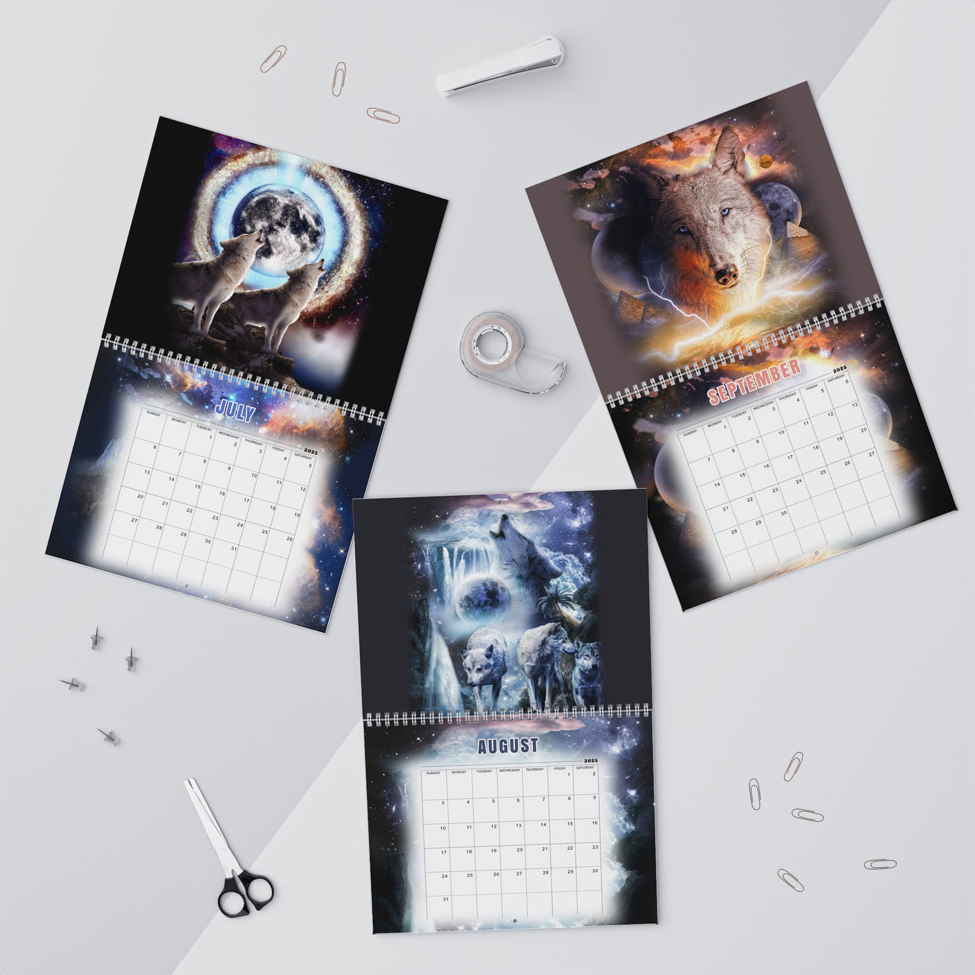 Cosmic Wolf Calendar 2025