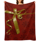 Gift Wrap Christmas Throw Blanket