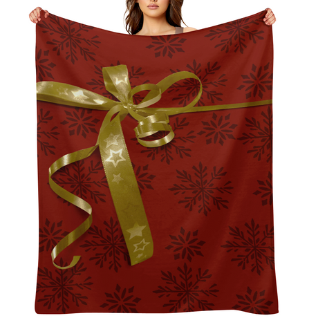 Gift Wrap Christmas Throw Blanket