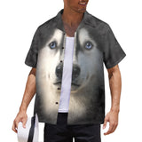 Siberian Husky Face Hawaiian Shirt