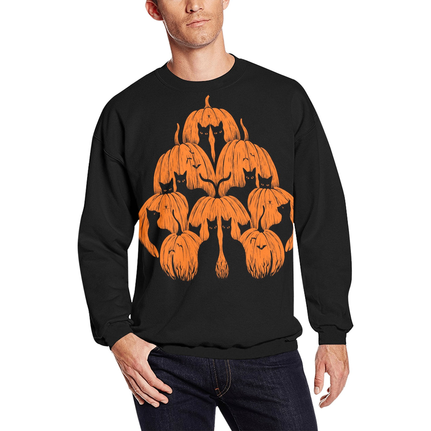 Episodic Drawing Pumpkin Cat Sweater