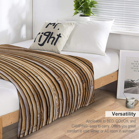 Bamboo Pattern Throw Blanket