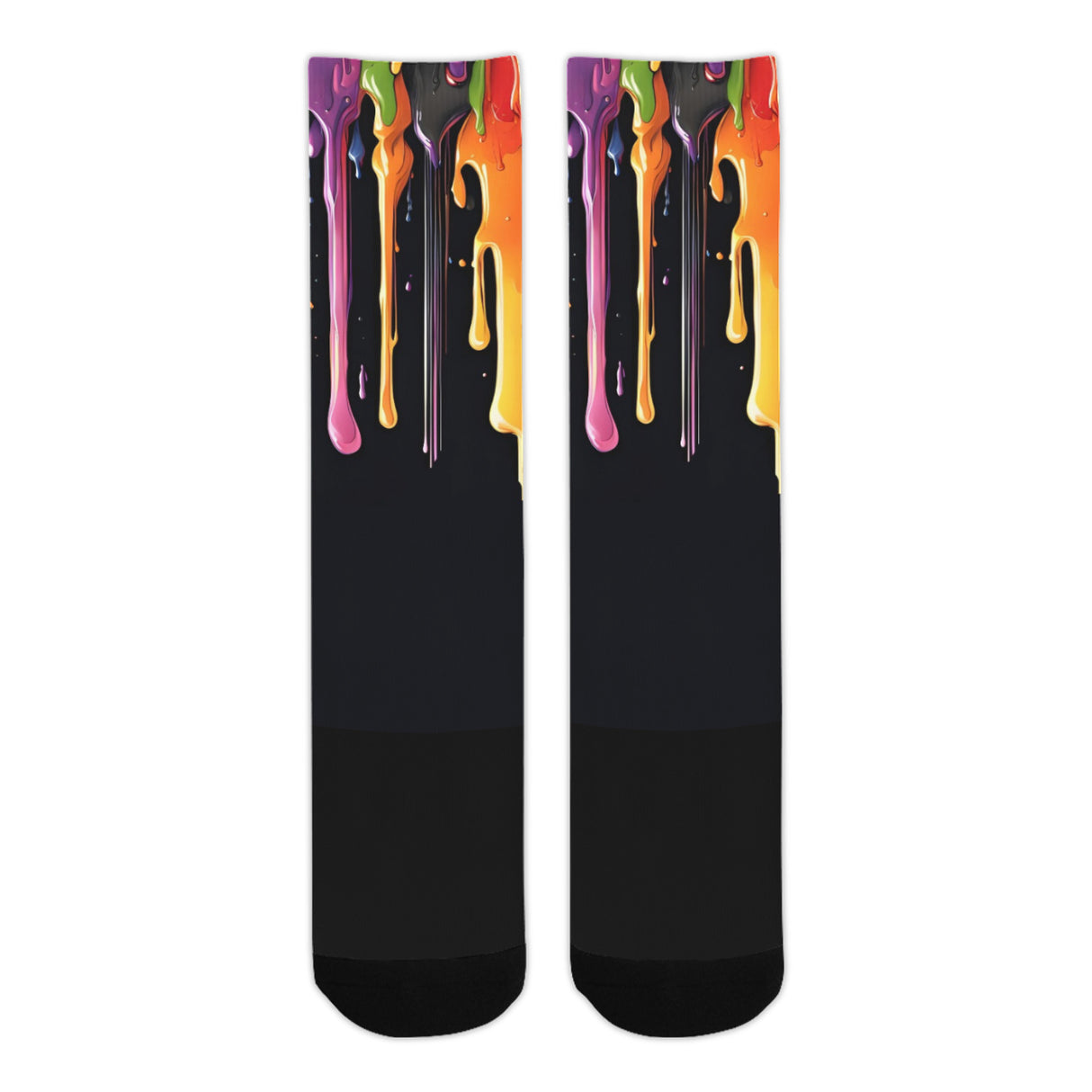 Rainbow Paint Drip Socks