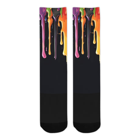Rainbow Paint Drip Socks