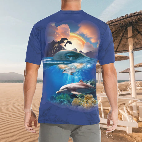 Tie Dye Dolphin AOP Shirt | 90's 2000's Retro Dolphins T-Shirt