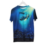 Blaues Barracuda-Shirt | AOP 3D-T-Shirts