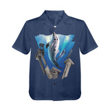 Dolphin Hawaiian Shirt | Button Up Down Shirt