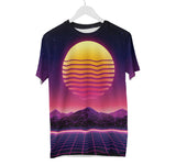 Synthwave Neon Sonnenuntergang Shirt | AOP 3D T-Shirts